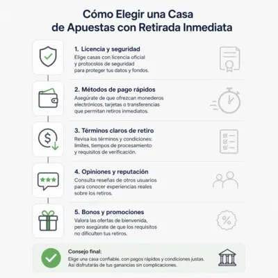 casas de apuestas con retiro inmediato